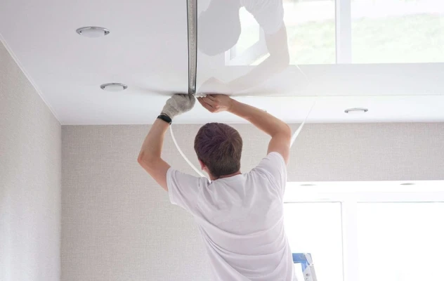 Установка натяжного потолка Установка натяжного потолка